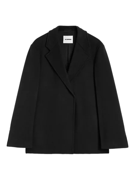 Palton Jil Sander de lână negru