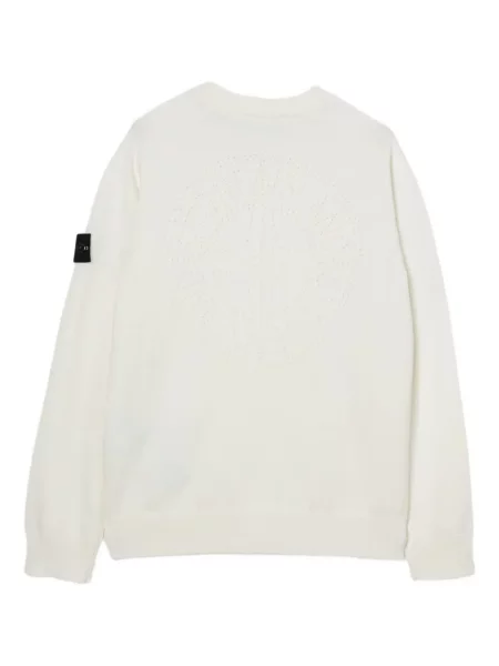 Sweter dziecięcy Stone Island biały