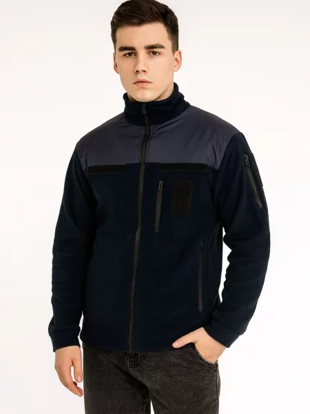 Флісова кофта KAZKOVA темно-синій фліс синій