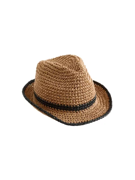 Next Pălărie Fedora maro cappuccino negru