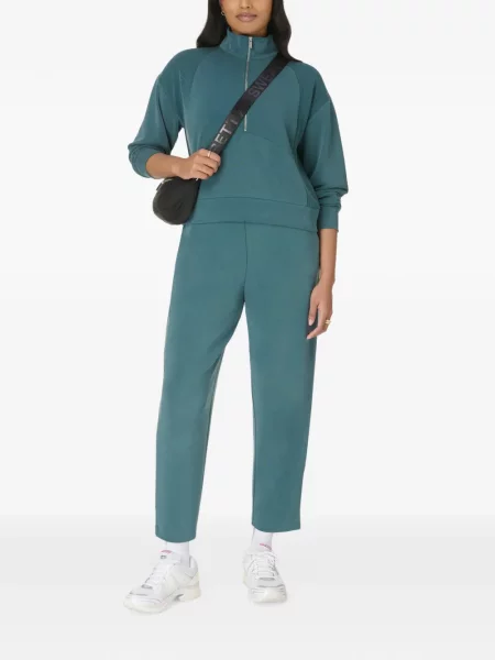Hanorac cu fermoar Sweaty Betty verde