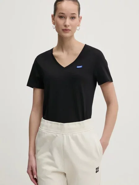 HUGO Blue t-shirt γυναικείο Classic V_B μαύρο