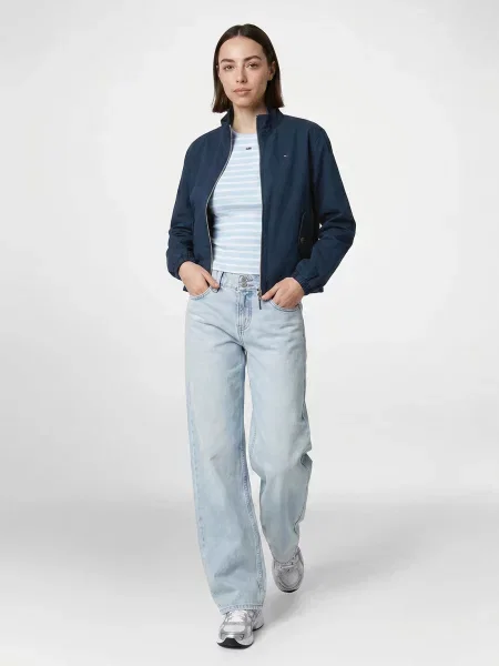 Tommy Jeans Přechodná bunda námořnická modř modrá