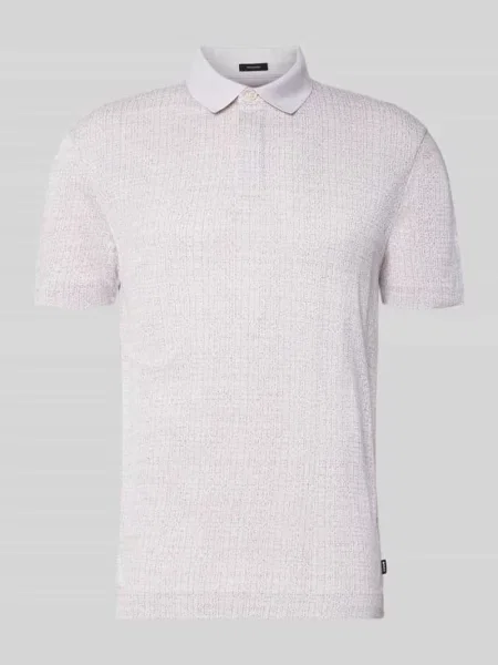 Koszulka polo w kroju slim fit z czystej bawełny model H-Pack Boss biała