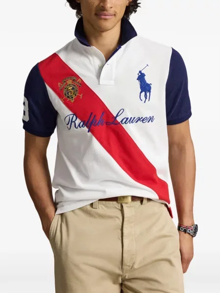 Polo majica Polo Ralph Lauren s vezom keper karirana plava