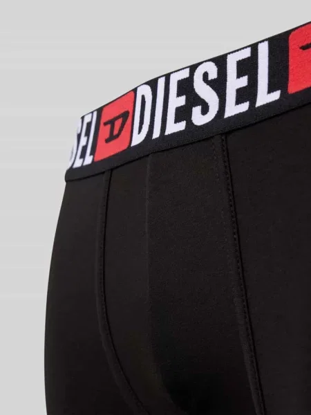 Obcisłe bokserki z wyhaftowanym logo w zestawie 3 szt. model ‘Max’ Diesel czarne