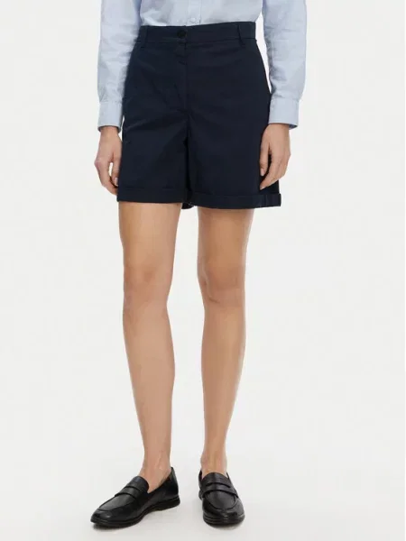 Kratke hlače iz tkanine Tommy Hilfiger modra