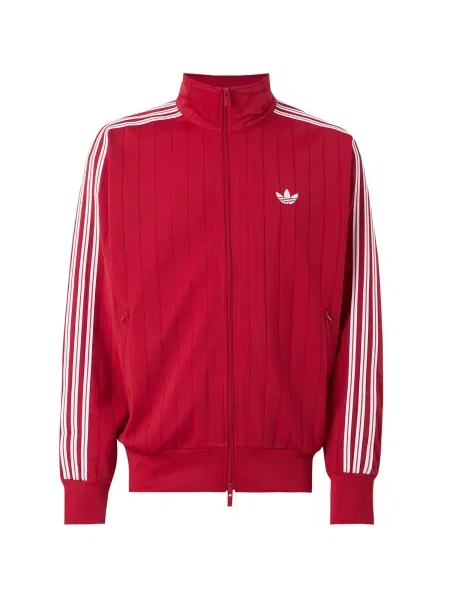 ADIDAS ORIGINALS Přechodná bunda Firebird Drop Needle červená bílá