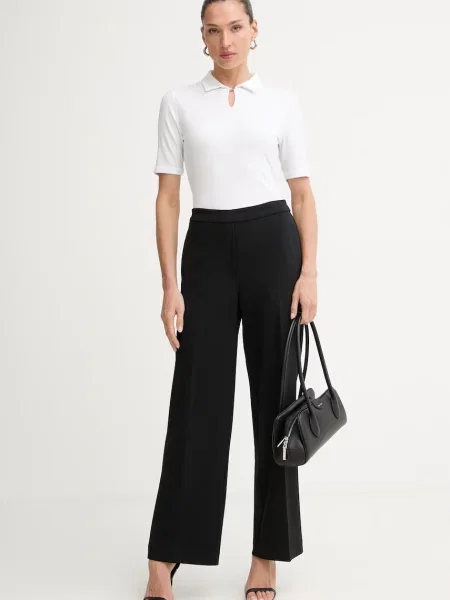 Calvin Klein ravne hlače črna