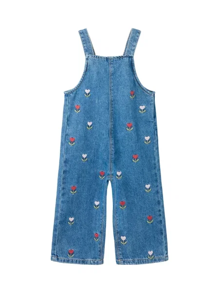 NAME IT Salopetă NMFMALO albastru denim / verde deschis / roșu intens alb