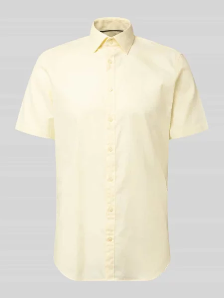 Koszula o kroju slim fit biznes z bawełny z kołnierzykiem typu kent Jake*s żółty