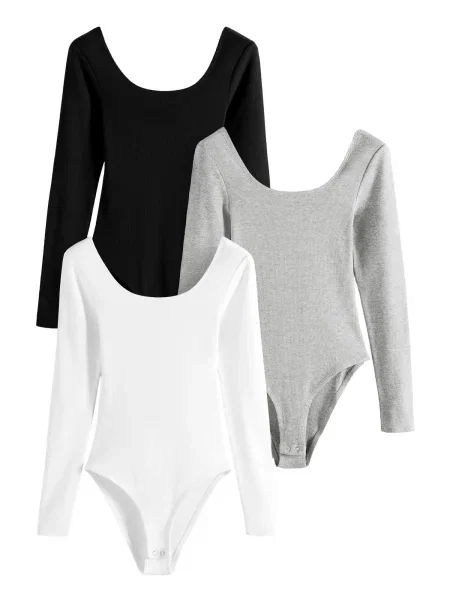 The Set Body gri / negru alb