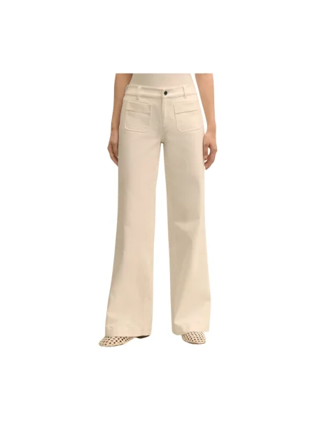 Jeansy dzwony Brooks Brothers dzwony białe