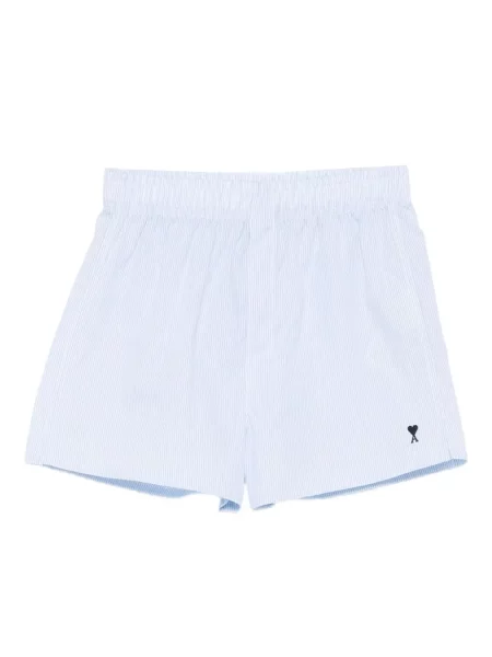 Pantaloni scurți Ami Paris cu dungi albastru