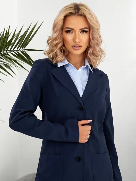 Блейзер LadyLike бавовна/поліестер синій