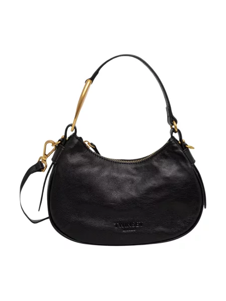 Twinset torebka hobo skórzana czarna