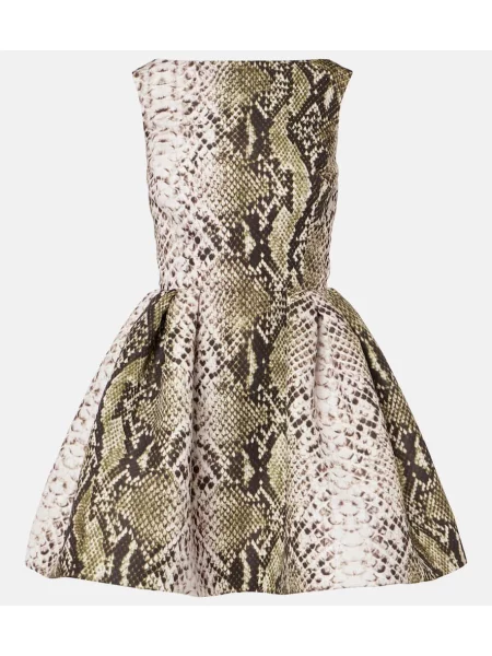 Obleka Oscar De La Renta s potiskom s kačjim vzorcem