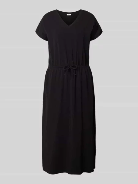 Sukienka casualowa o kroju relaxed fit z mieszanki bawełny S.oliver Red Label czarna
