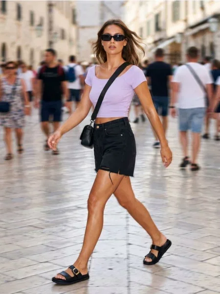 Кроп топ фіолетовий