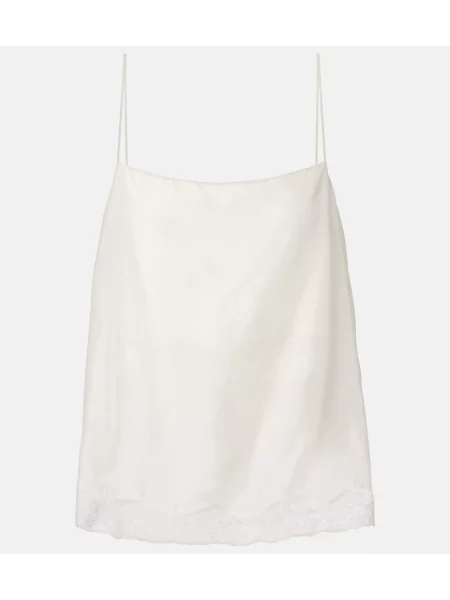 Top Dorothee Schumacher de mătase alb