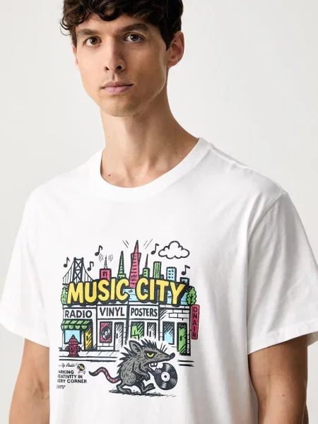 Levi's тениска мъжка от RELAXED FIT TEE бяло