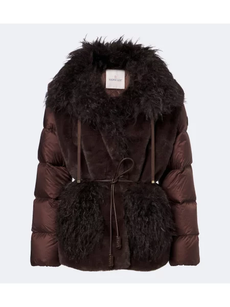 Geacă cu puf Moncler maro