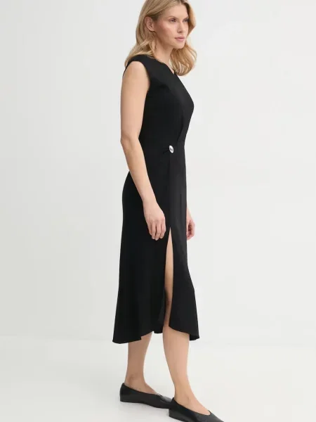 A.L.C. sukienka midi rozkloszowana czarny