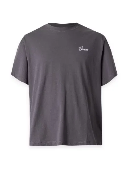 GUESS Tricou gri taupe / gri metalic / negru alb