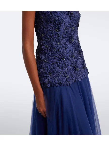 Rochie Costarellos din satin albastru