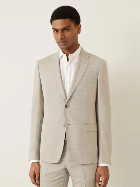 Zegna Oblek Drop 7 Extra Slim Fit béžová