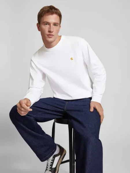 Carhartt WIP longsleeve gładki biały
