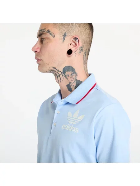 Koszulka polo Adidas Originals z logo niebieska