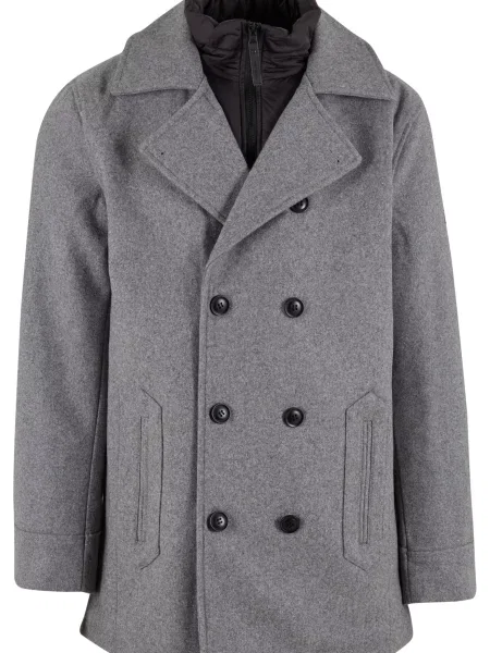 INDICODE JEANS Zimní kabát Lunillo šedý melír černá