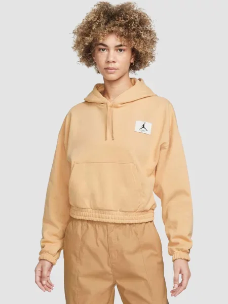 Флисовое худи Jordan бежевое
