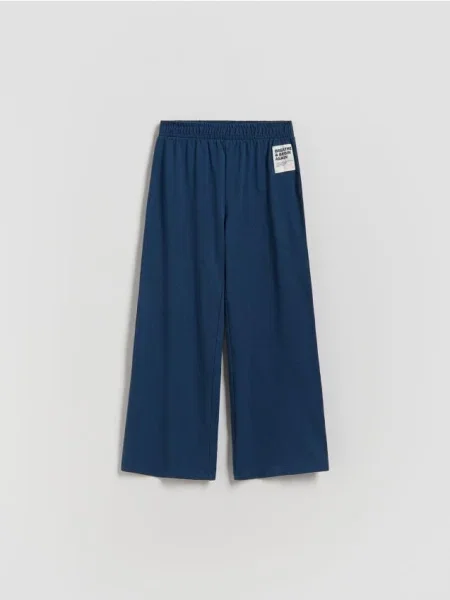 Reserved Спортивні штани wide leg темно-синій сині