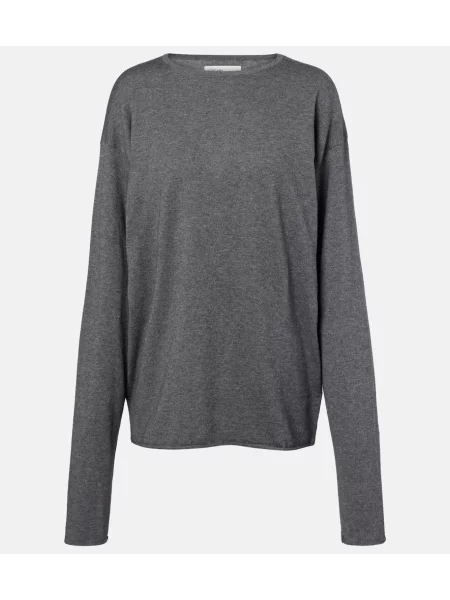 Top Extreme Cashmere din cașmir gri