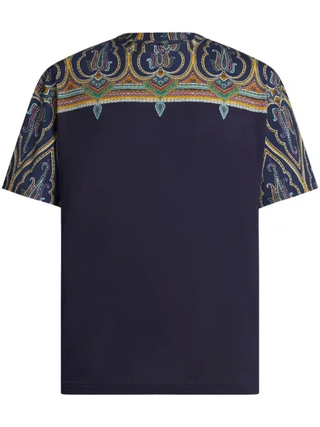 Tricou Etro cu imagine cu model paisley albastru