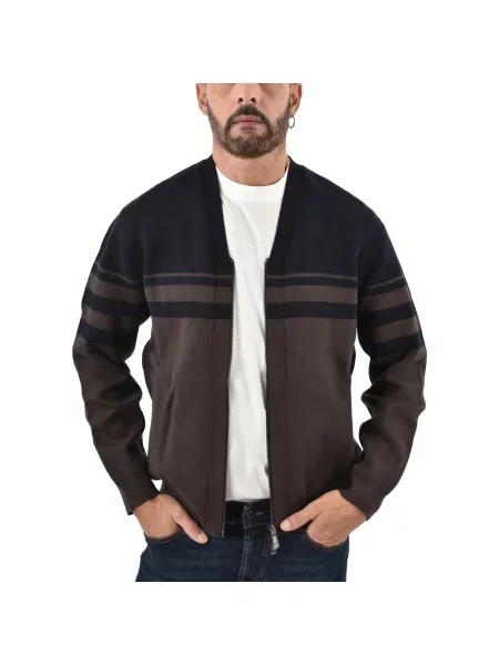 Kardigán Armani Exchange hnedá
