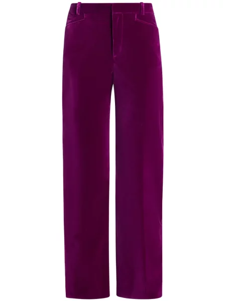 Pantaloni Tom Ford de catifea roz