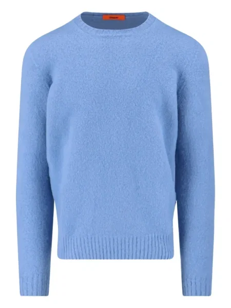 Pulover Drumohr de lână cu decolteu rotund albastru