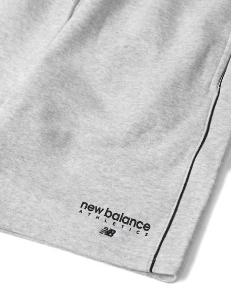 Fleece μπουφάν New Balance με κουκούλα γκρι