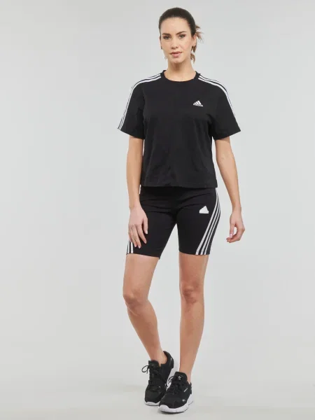Csíkos ruha Adidas fekete