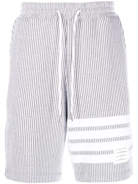 Pantaloni scurți Thom Browne cu dungi gri