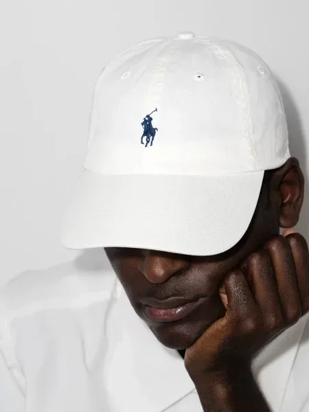 Șapcă Polo Ralph Lauren cu broderie clasică alb
