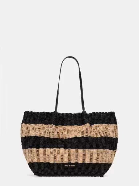 Pedro del Hierro geantă shopper pentru femei împletită negru