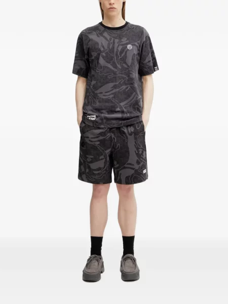 Pantaloni scurți Aape By A Bathing Ape cu imagine negru