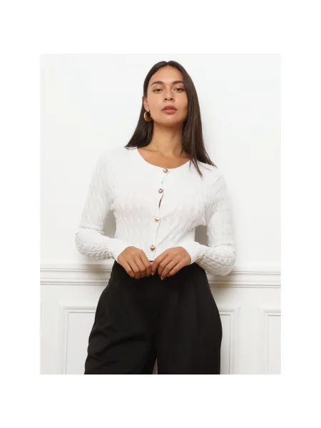 Pulover La Modeuse alb