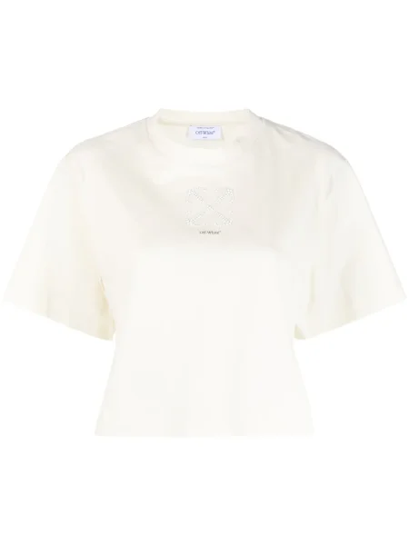 Cropp tricou Off-white alb