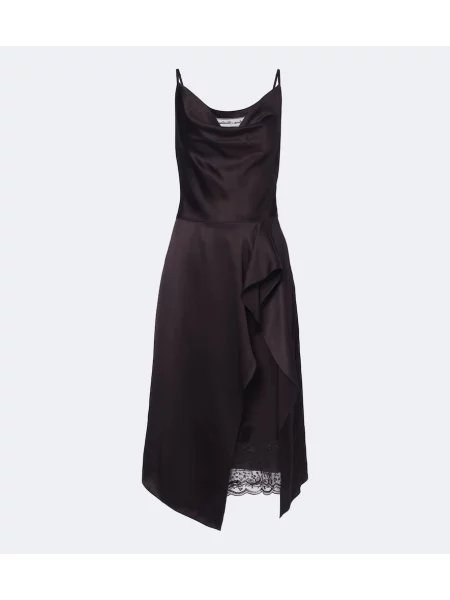 Rochie Acne Studios din satin maro