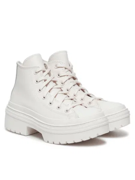 Obuća Converse CHUCK TAYLOR ALL STAR LUGGED HEEL LEATHER PLATFORM bijela